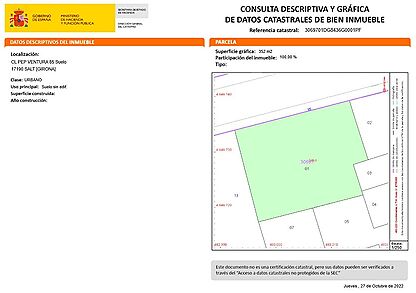 PARCEL·LA EDIFICABLE A SALT